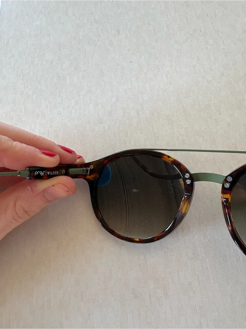 Round Tortoiseshell Sunglasses with Double Bridge